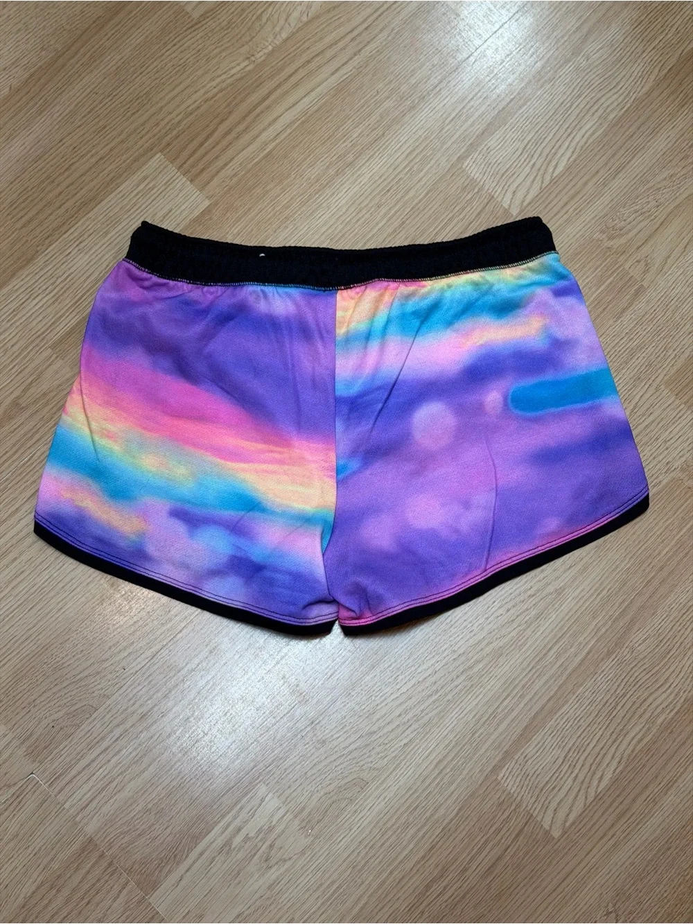 Justice Girls Tropical Sunset Flamingo Palm Tree Dolphin Shorts XL 16/18